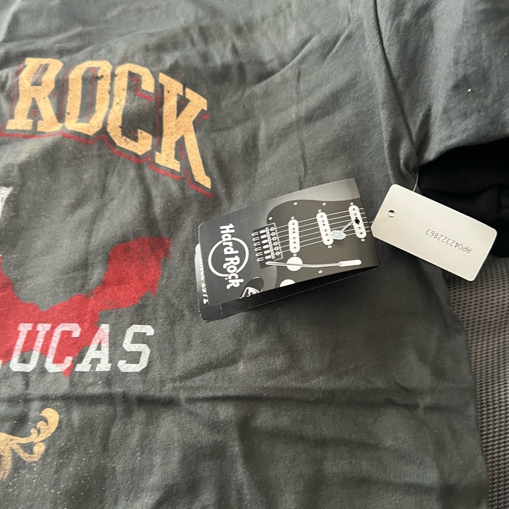 Hard Rock Cafe Cabo San Lucas County Flag Charcoal Tee - Picture 2 of 6